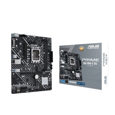 Asus Prime H610M-A D4-CSM Desktop Motherboard - Intel H610 Chipset - Socket LGA-1700 - Micro ATX Asus Prime H610M-A D4-CSM Desktop Motherboard - Intel H610 Chipset - Socket LGA-1700 - Micro ATX